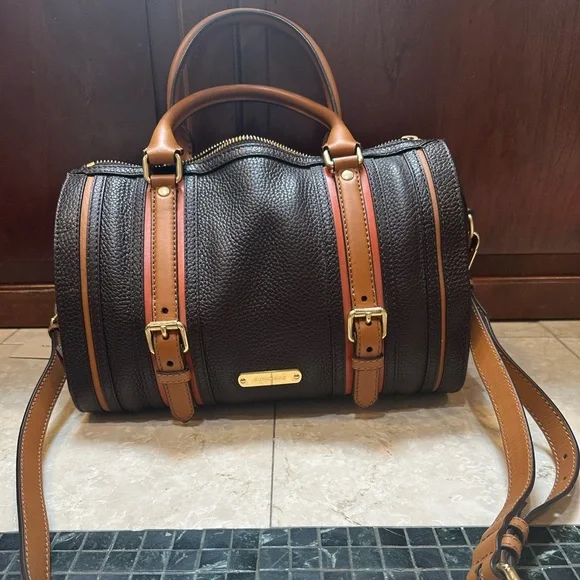 Burberry Alchester Bowling bag medium brown pebbled leather great condition - Picture 2 of 6